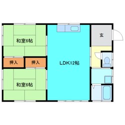 古川駅 徒歩18分 1階の物件間取画像